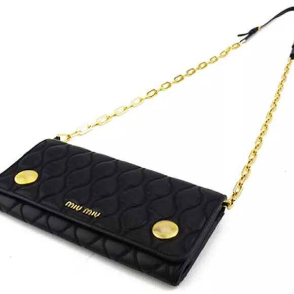 miu miu shoulder bag quilted leather Authentic used T18958 - Picture 6 of 9